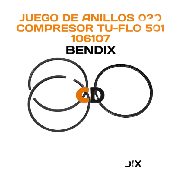 JUEGO ANILLO COMPRESOR BI BENDIX TU-FLO 550/750 STD / 5005361