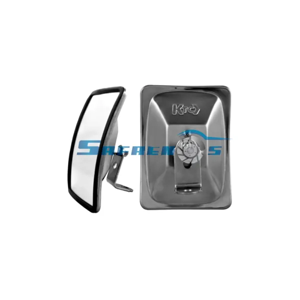 ESPEJO RETROVISOR RECTANGULAR ACERO INOXIDABLE — repuesto de carrocería para camión
