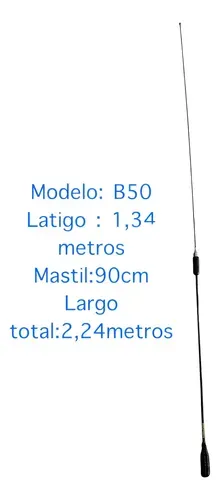 ANTENA LATIGO LARGO NEGRO
