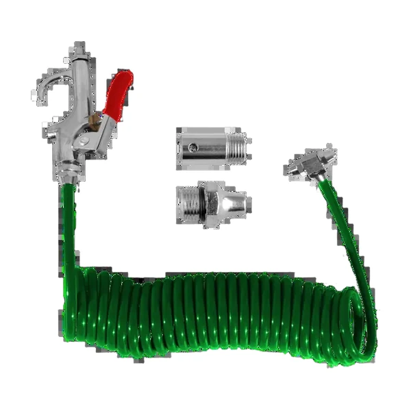 04 KIT PISTOLA DE SOPLADO DE AIRE, MANGUERA VERDE, 4.5mts, 1PC