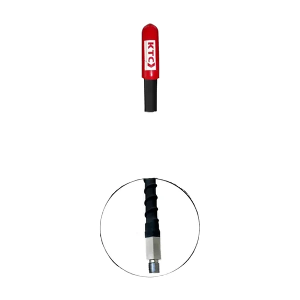 17 LATIGO ANTENA NEGRO CON CAPUCHO ROJO "DECORATION" 9.5X1200m
