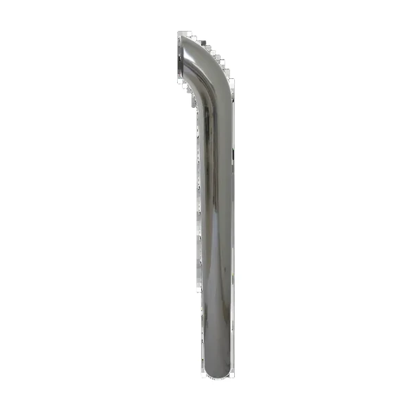 TUBO DE ESCAPE CROMADO 5" X60", CURVO