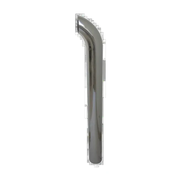 TUBO DE ESCAPE CROMADO 5" X60", CURVO .