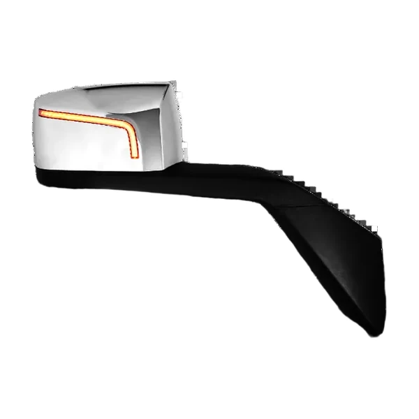 06 ESPEJO CROMADO CAPOT VOLVO VNM VNL VNX CON LUZ LED