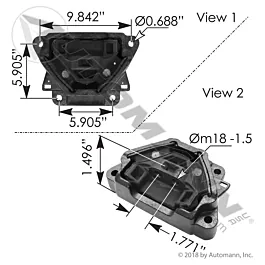 SOPORTE MOTOR POSTERIOR FREIGHTLINER  CASCADIA