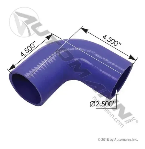MANGUERA REFRIGERANTE AZUL 90° 2.5" KENWORTH T660
