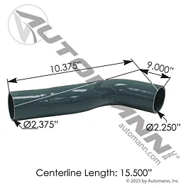 MANGUERA RADIADOR VERDE MACK 2.38"-2.25