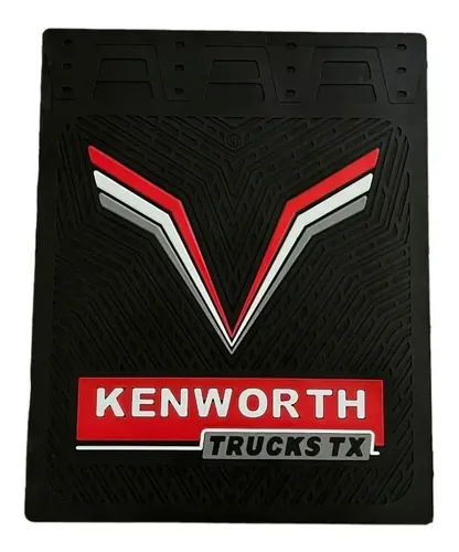 LODERA DE JEBE NEGRO 24"X30" "KENWORTH ROJO