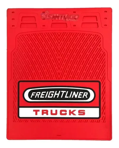 LODERA DE JEBE NEGRO 24"X30" "FREIGHTLINER ROJO